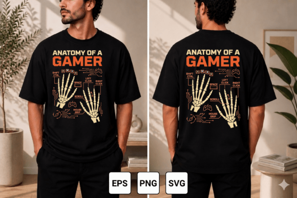 ANATOMY of a GAMER: Graphics for T-Shirt Designs