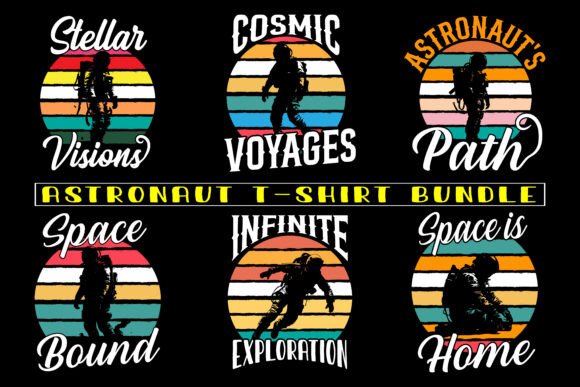 Astronaut Rocket Graphics for T-Shirt Designs