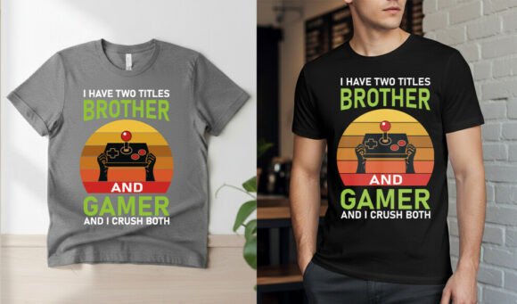 Brother and Gamer T-Shirt Design Graphics Review