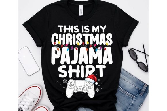 Christmas Pajama Shirt PNG: Graphics for T-Shirt Designs