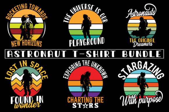 Futuristic Astronaut Graphics for T-Shirt Designs