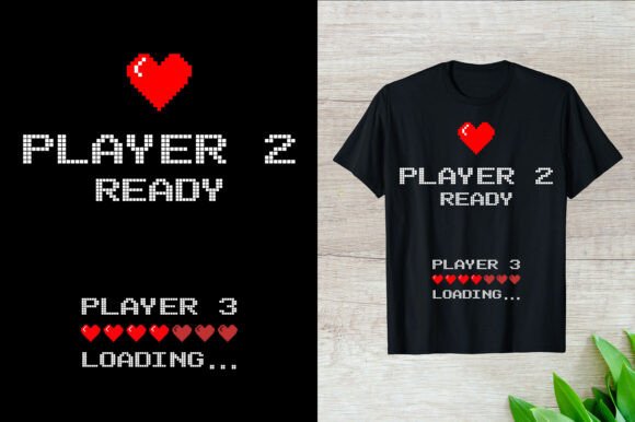 Gaming Graphics: Player 2 Ready T-Shirt Designs