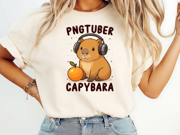 Pngtuber Capybara Gamer T-Shirt Graphics