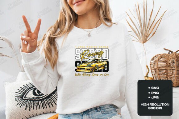Racing Car Graphics for T-Shirt Designs