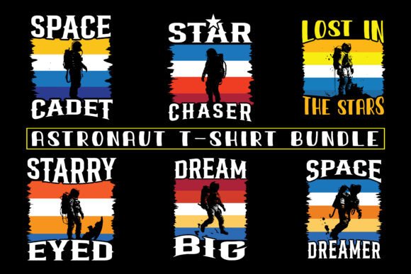 Spacewalking Astronaut Graphics for T-Shirt Designs