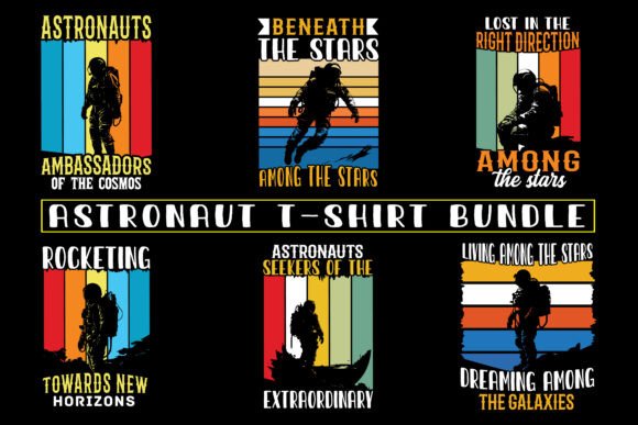 Unique Astronaut T-Shirt Prints: Graphics for T-Shirt Designs