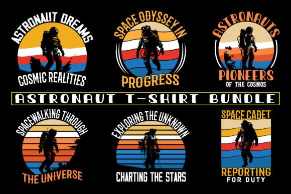 Vintage Astronaut Graphics for T-Shirt Designs